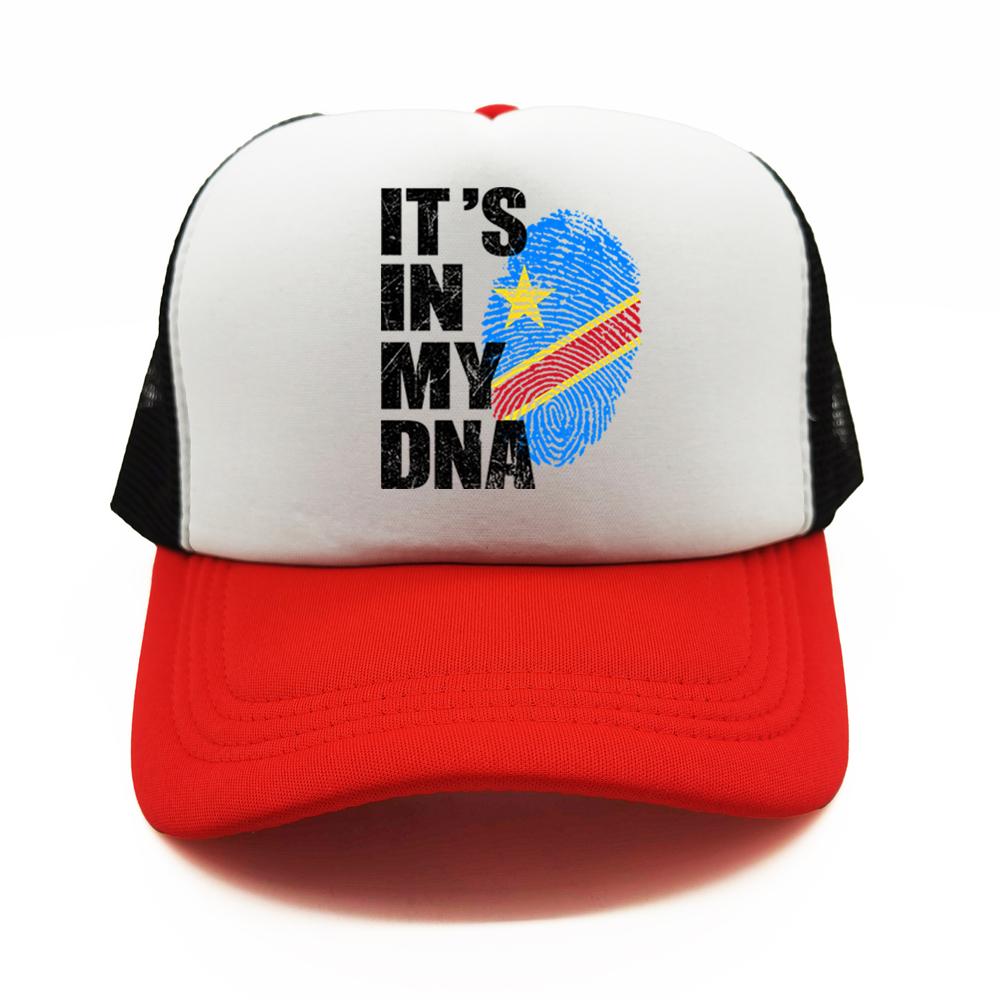 Democratic Congo Flag Trucker Hat Adjustable Mesh Baseball Cap Patriotic Congo Casual Sun Hats for Unisex Women