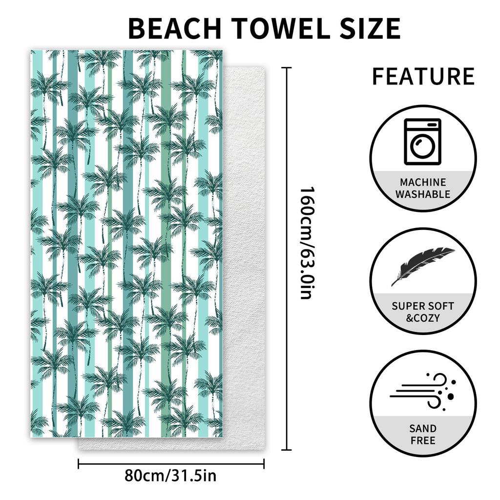 UPF + Sunscreen Beach Towel Factory Microfiber Beach Towel Seaside Quick-drying Sports Bath Towel