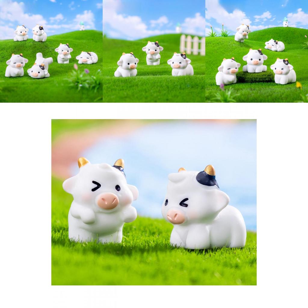 Creative Cartoon Style Resin Brave Little Cow Blind Box Car Decoration Miniature Figurine