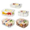 Fresh-keeping Box Airtight Leak-proof Food Storage Container with Silicone Seal And Handle Storage Box for Fruits Snacks Picnic