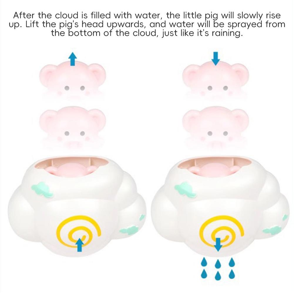 Niedliche Wolke Dusche Ei Badespielzeug Cartoon Tier Sprinkler Ei Schwimmende Wolke Bunt Interaktiv Badewanne Sensorisches Lernen