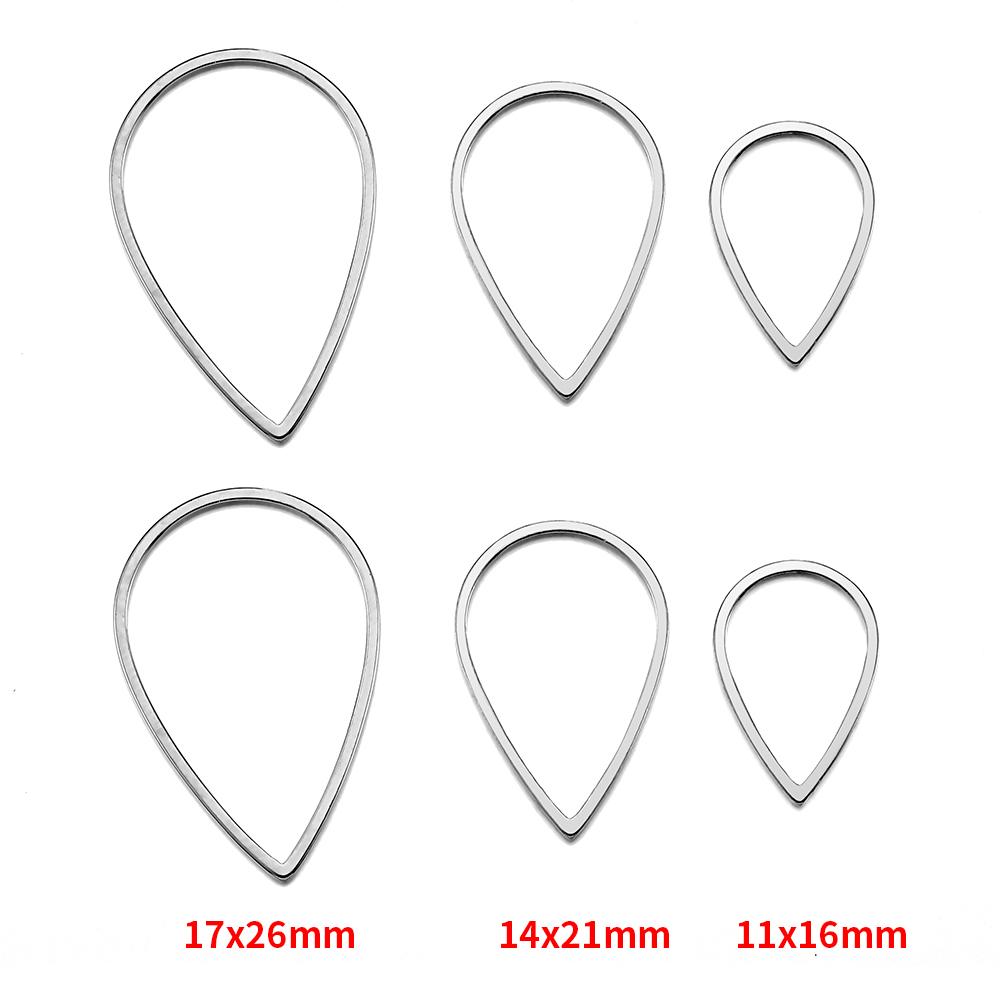 

20pcs Stainless Steel Teardrop Charms Pendants Gold Plated Waterdrop Ear Drop for Earrings Earwire Ear Studs Jewelry Making DIY Small 11x16mm