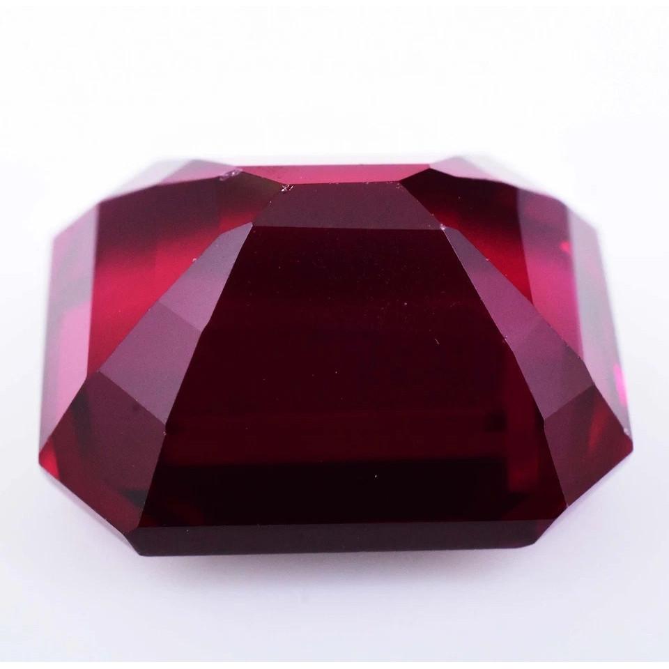 FLAWLESS 13.6 Ct Natural Octagon RED-PINK Ruby Stunning Loose Gemstone