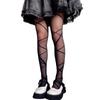 Women Irregular Crossed Strappy Jacquard Silky Tights Stockings Japanese Style JK Princess See Through Pantyhose Legging