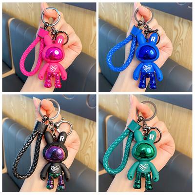 Pendentif Porte-clés Lapin Cool Électrique Lumineux Dessin Animé Pendentif Couple Dessin Animé Voiture Sac Petit Cadeau Porte-clés
