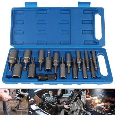 16PCS/Set Socket Wrench Bar Portable Car Repair Tools Electric Drill Socket Head Auto Accessories Universal Removal Tools