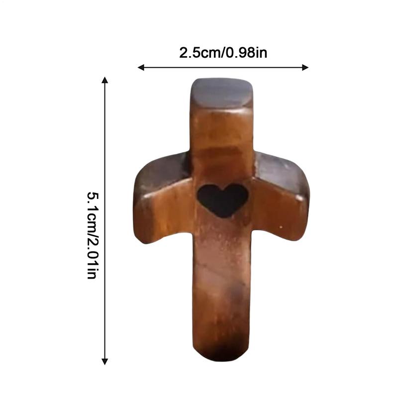 Mini Olive Wood Pocket Cross Mini Pocket Stress Relief Spiritual Companion Cross My Heart Encouragement Gift Wooden Cross Across