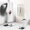 Halloween Blood Handprint Horror Bathroom Shower Curtain Four-Piece 3D Thriller Toilet Three-Piece Floor Mat Carpet