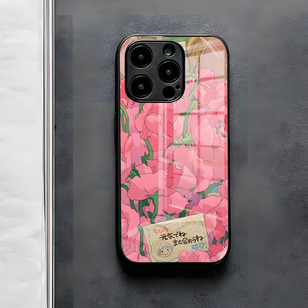 

S-Spirited CARTOON A-Away Phone Case For IPhone 17 Air 16 E Pro Max 15 14 13 Mini 12 Pro 11 Max Plus Black Glass Cover iPhone 15 Pro