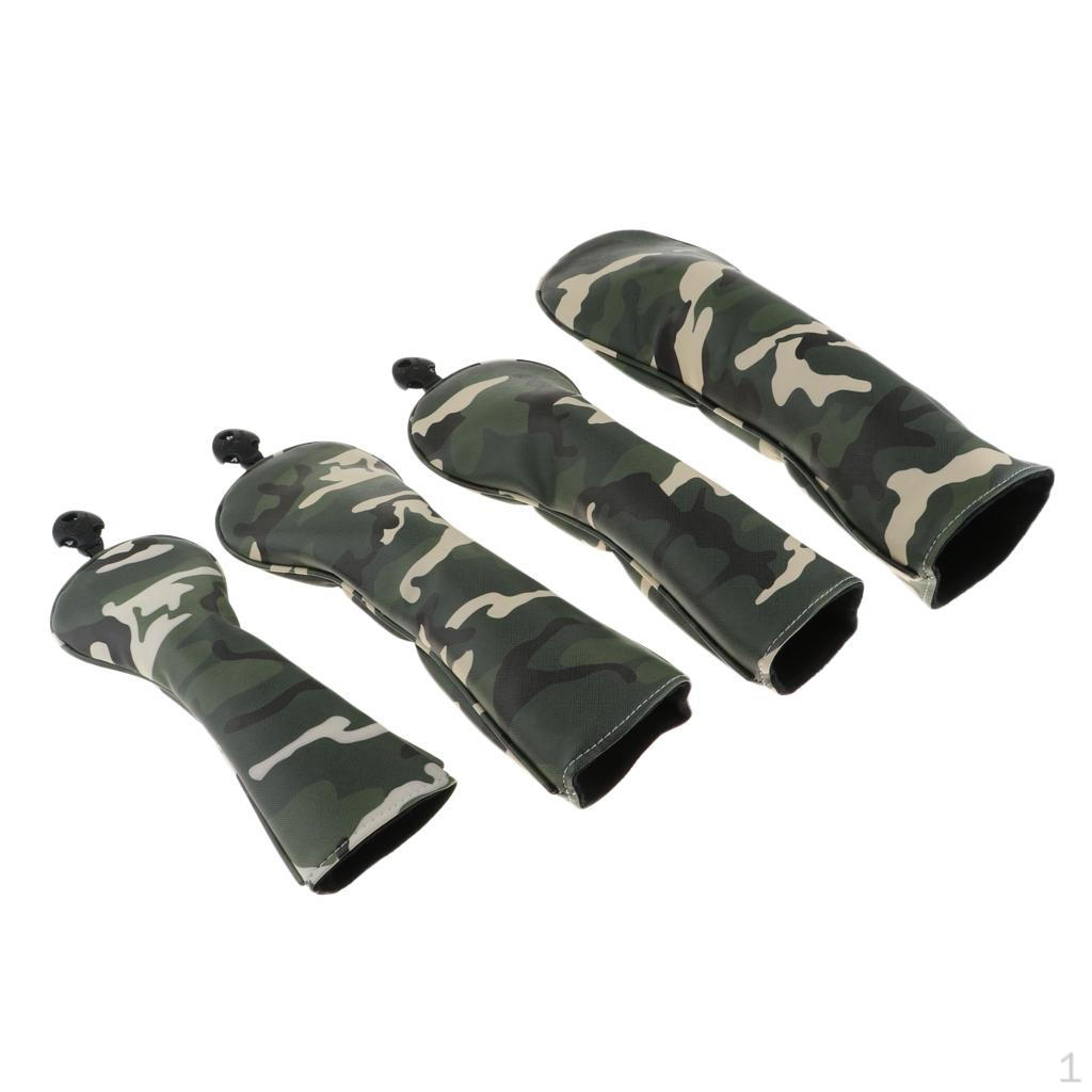 4X Covers 1 3 5 UT Driver Wood Clubs for head - Camo Blue