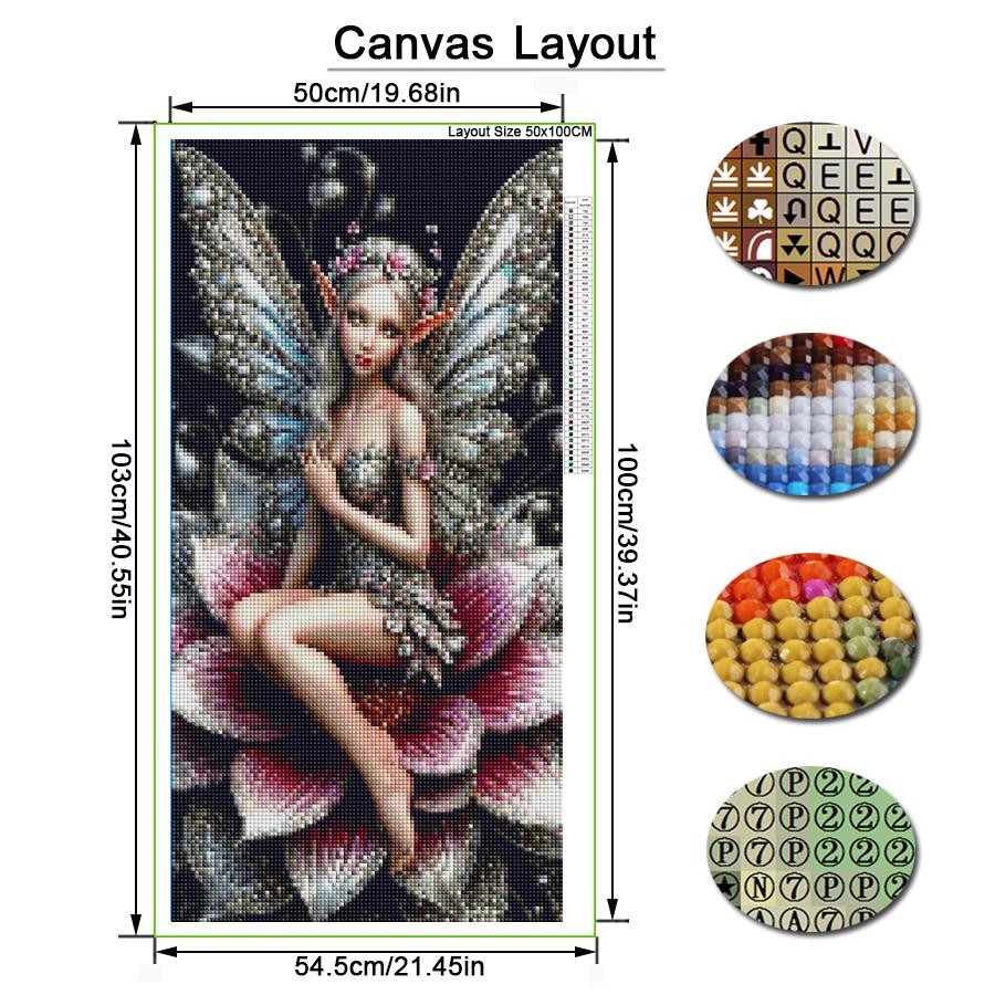 Large Size Diamond Painting New Collection Butterfly Fairy Diy Full Square Round Drill Rhinestone Embroidery Mosaic Cross Stitch Kits Wall Decor