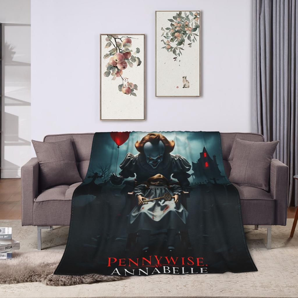 IT Welcome To The Derry 2025 Flannel Blankets Soft Throw Blanket for Bedroom Travel Office Novelty Bedspread Sofa Bed Cover