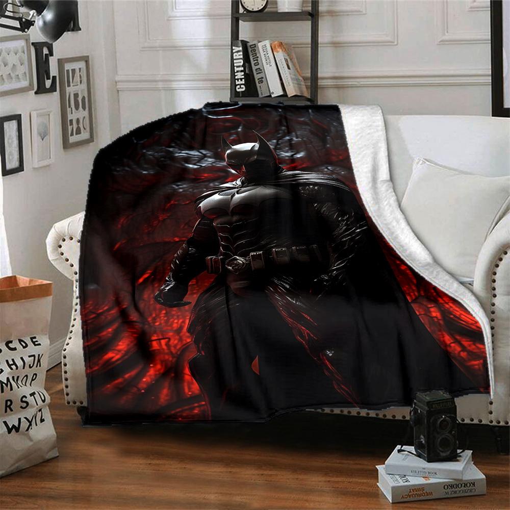 1pc Batman, Dark Knight Flannel Blanket Soft Warm Throw for Home, Office, Travel, All-Season Cozy Bedding Gift L1427