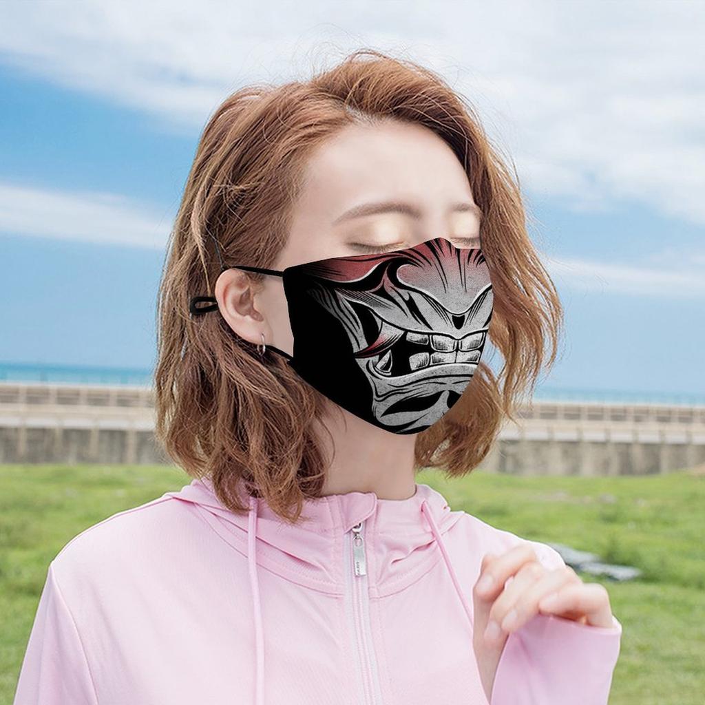 1Pack Protective Face Mask With Replaceable 5/10/15 Filters And Soft Nylon Stretch Fabric Offering Breathable Durable Daily Protection