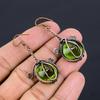 Peridot Earrings Gemstone Jewelry, 999 Copper Wire Wrapped Earrings, Handmade Jewelry Birthstone Earrings, Gift For Him