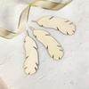 30 Pack 4 Inch Wood Feather Cutouts Unfinished Wooden Feather Hanging Ornaments DIY Feather Craft Gift Tags for Home Party Decoration Craft Project