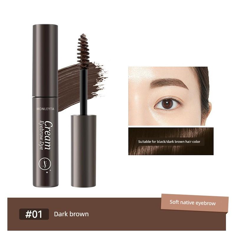 Eyebrow Cream Waterproof Long Lasting Fadeless Light Color Hair-Styling Eyebrow Plaster Eyebrow Powder Not Smudge Flat Eyebrow Nature Brown Female