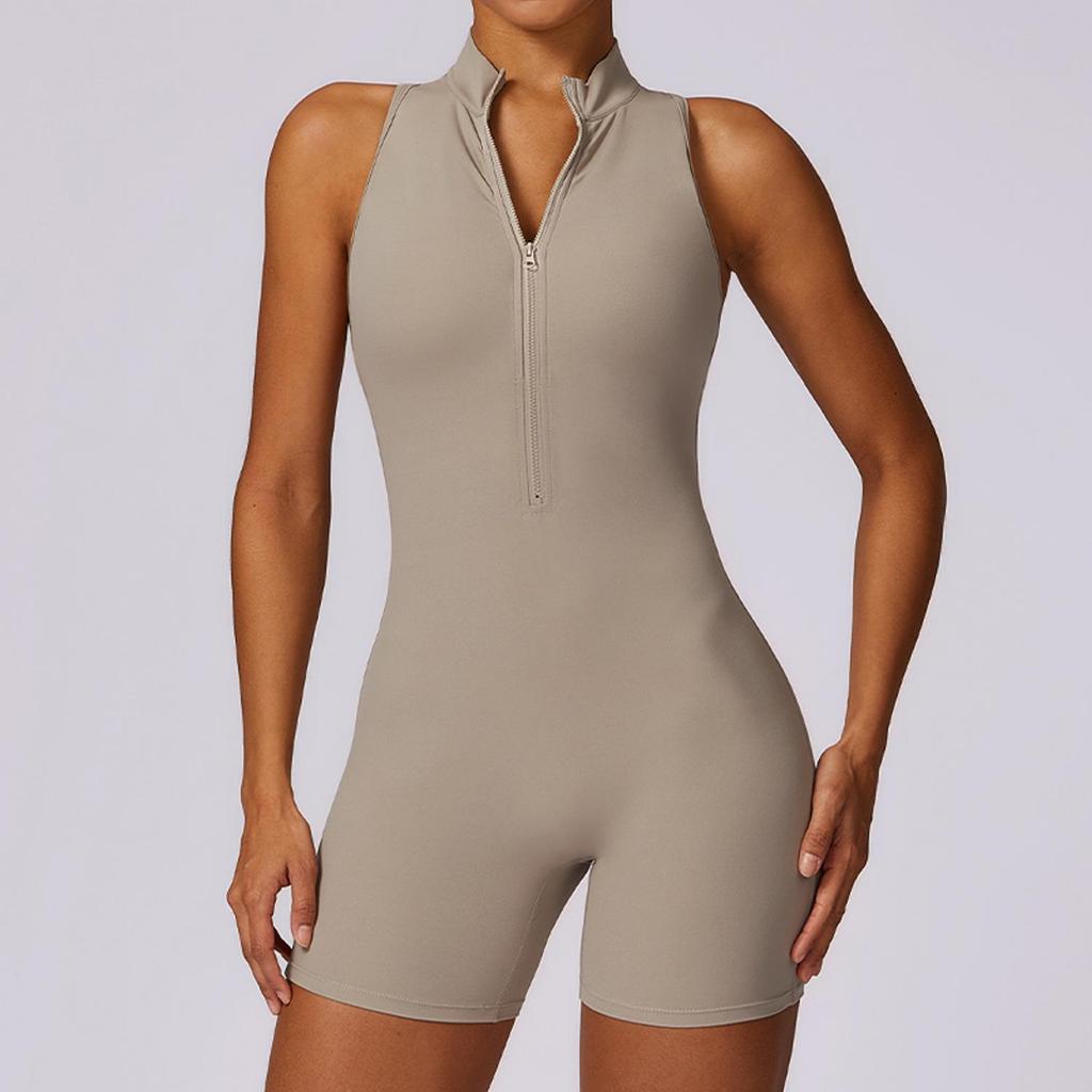 Women's Spring High-Intensity Sports Yoga Bodysuit - Beautiful Back, Hip-Lifting, Tight-Fitting with Zipper