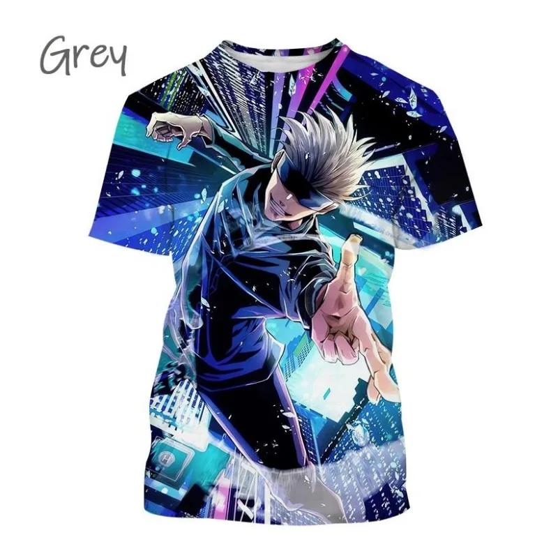 Japonské anime Jujutsu Kaisen 3D potisk tričko Harajuku pánské/dámské ležérní tričko s krátkým rukávem streetové cool