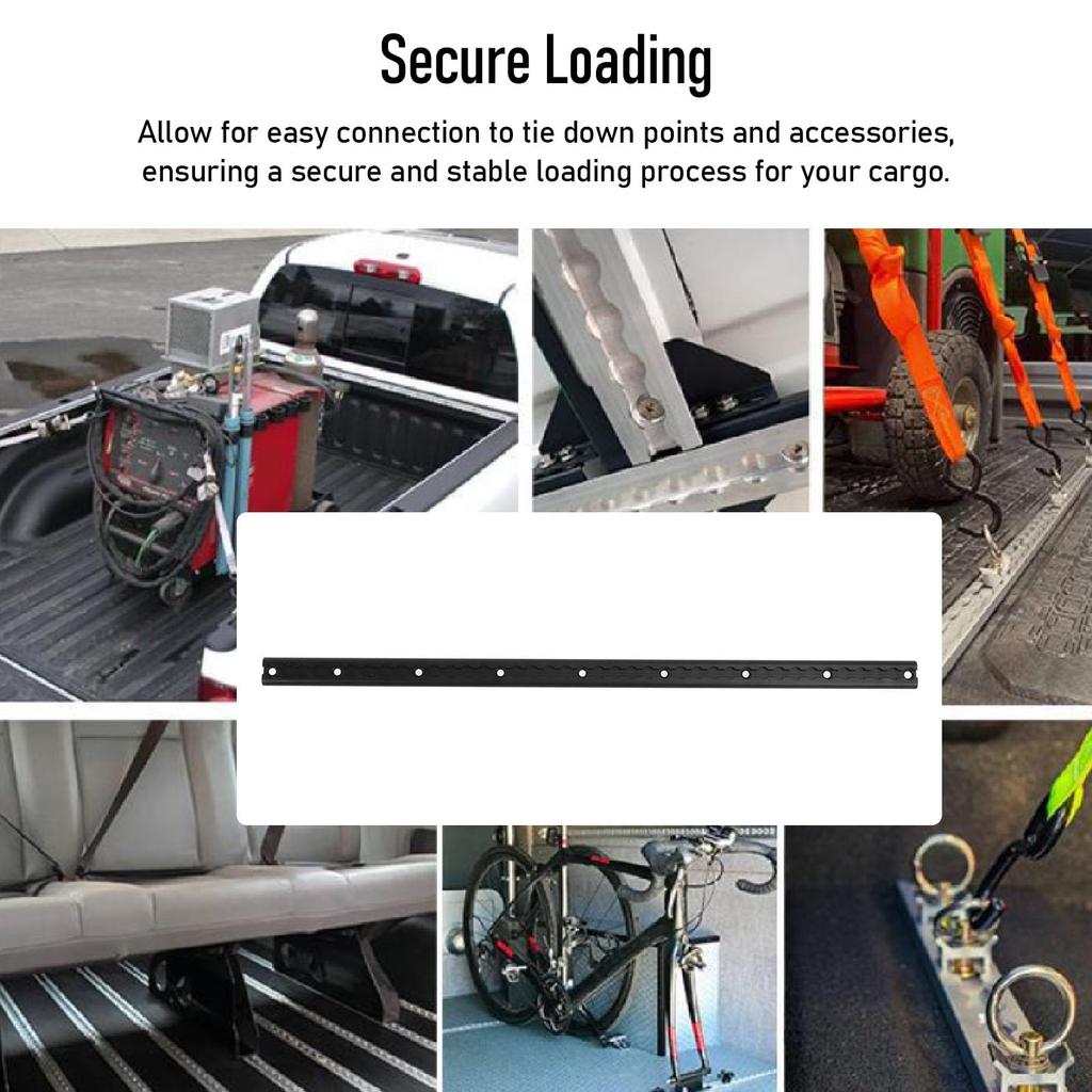 Schiene mit Aluminium Airline Schiene Schiene für LKW Anhänger Zubehör 3,3 ft. L-Schiene vorgebohrte Löcher, Schwerlastkonstruktion, Schwerlast-Zurröse