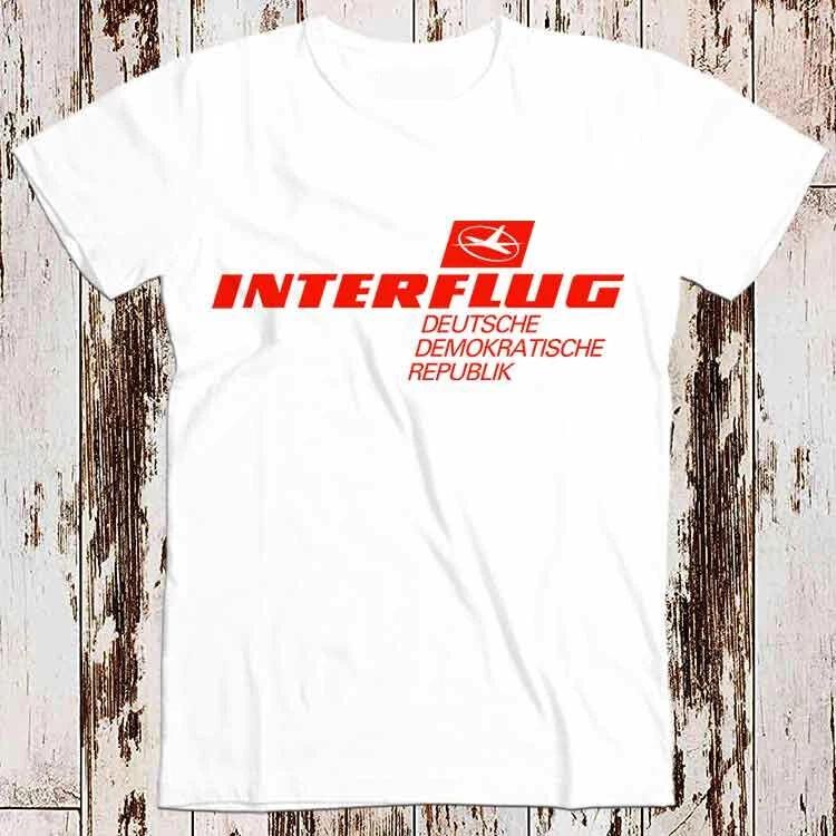 Interflug Logo DDR National Airline of East Germany Best Seller T Shirt 8552 4XL