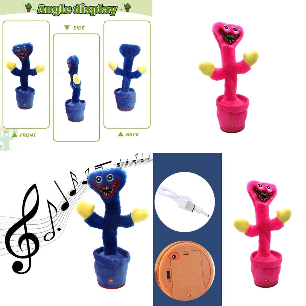 Poppy Playtime Huggy Wuggy Talking Cactus Plush Toy For Kids Interactive And Safe