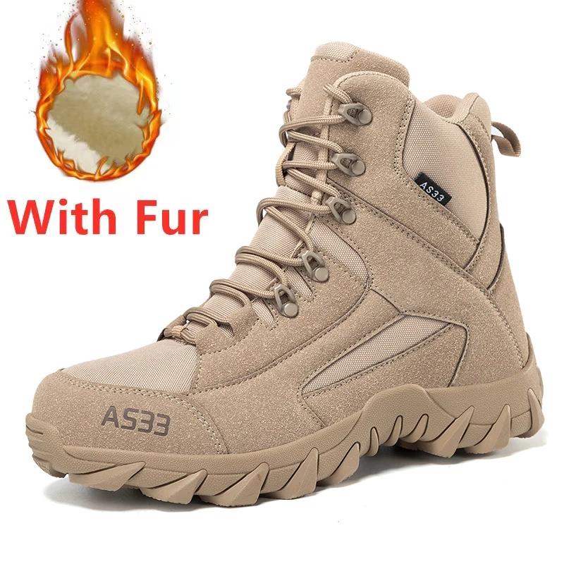 

Мужские уличные нескользящие зимние ботинки с высоким голенищем, мужские ботильоны на платформе, удобные, теплые, зимние мужские ботинки, ботинки-дезерты с прошивкой 47