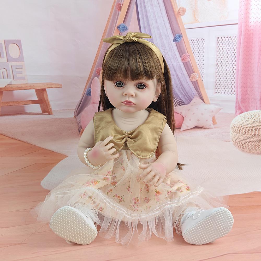 Silicone Gel 55cm Reborn Doll Dress-Up Toy for Girls - Playhouse Children's Gift