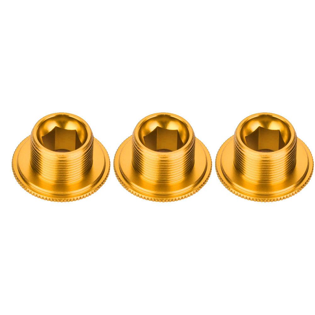 3Pcs 18mm Aluminum Alloy Shaft Screw Nut Accessory Cycling Crank Cover(black)