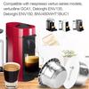 Nerezové opakovaně použitelné plnitelné kávové kapsle kompatibilní s Nespresso Vertuo Filtr na kávu s 30 ks hliníkové fólie