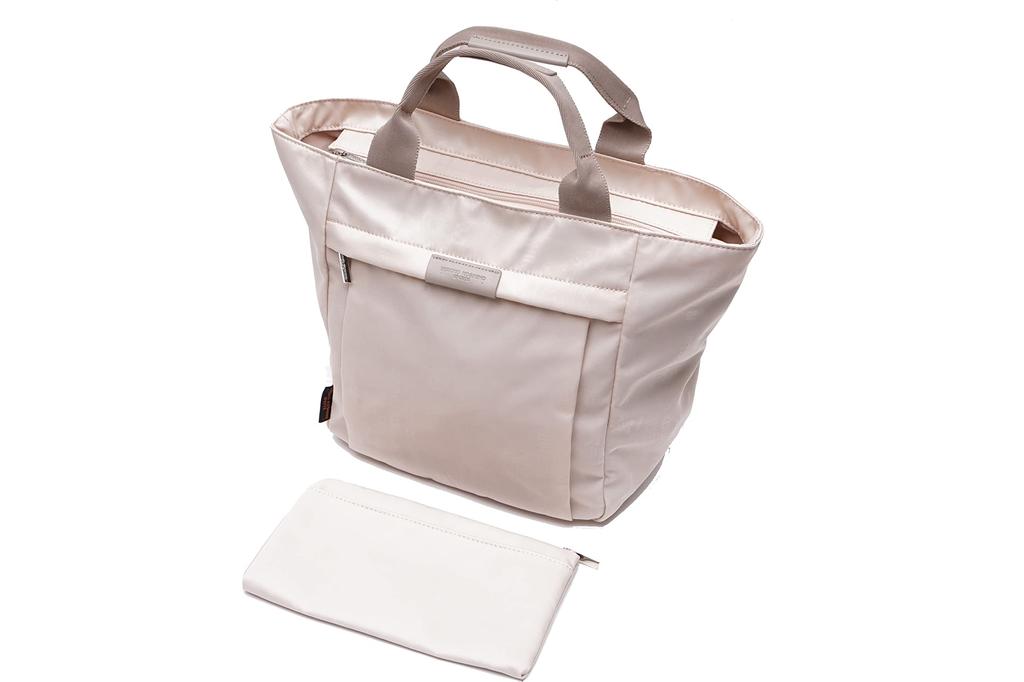 Bolsa de Mão HIROKO KOSHINO SPORTS com Necessaire Desodorizante em Forma de L, HKO03 (Marfim)