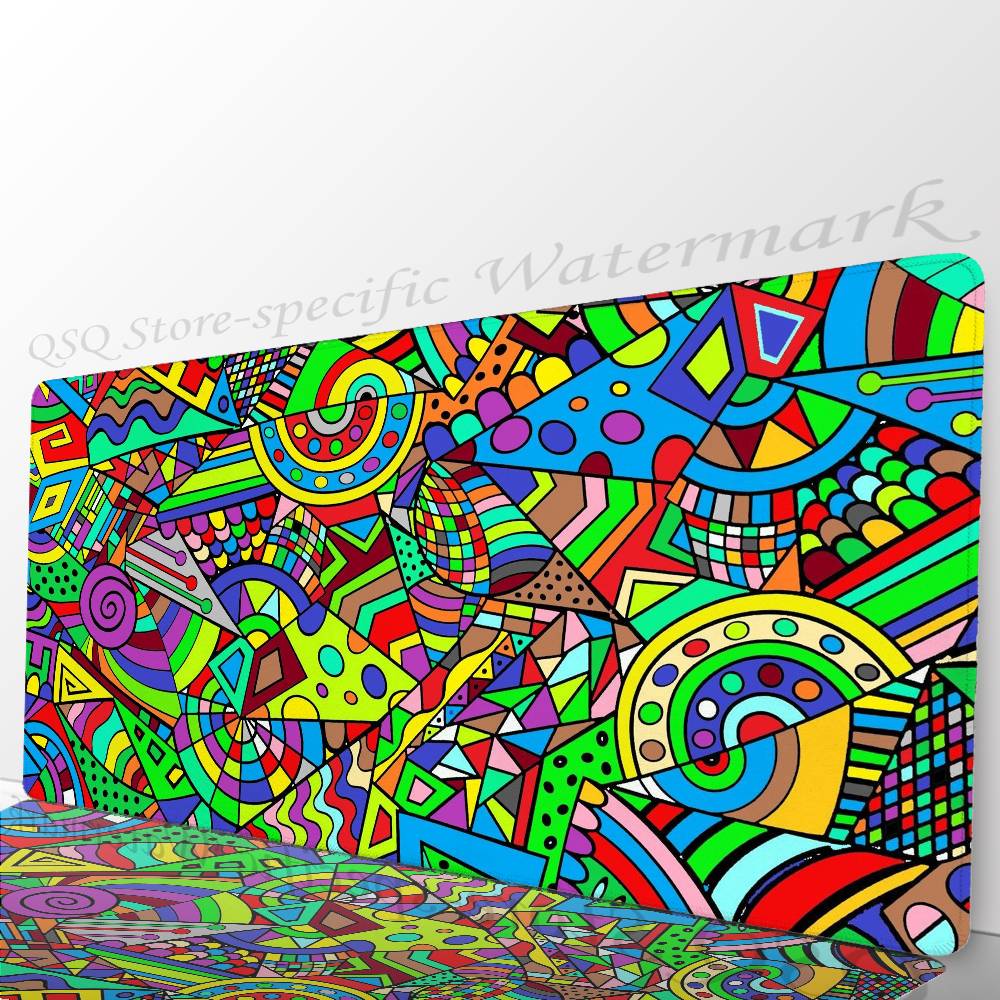 Abstract And Quirky Colors Mousepad Non-slip Suitable For Office Computers Laptops E-sports Game Desk Mats XXL Keyboard