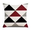 Daily Household Products Classic Simple Geometric Pillowcase Linen Office Cushion Waist Pillowcase