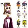 Festive Hat And Key Hooks Halloween Wall Hook, Wooden Crow Mummy Skull Holder for Entryway, Cartoon Character Hanger Cute Spooky Coat Rack with Metal