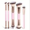 Dual-Ended Makeup Brush Set: Foundation, Blush, Powder Essentials