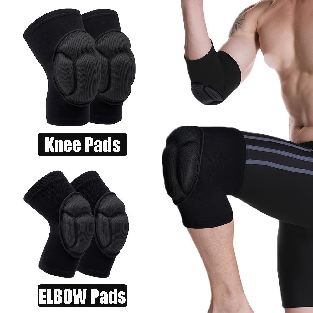 4-teiliges Knie- und Ellbogenschoner-Set, Leichte Schutzhüllen für Sport, Fitness, Tanz & Arbeiten im Freien (Unisex) XL