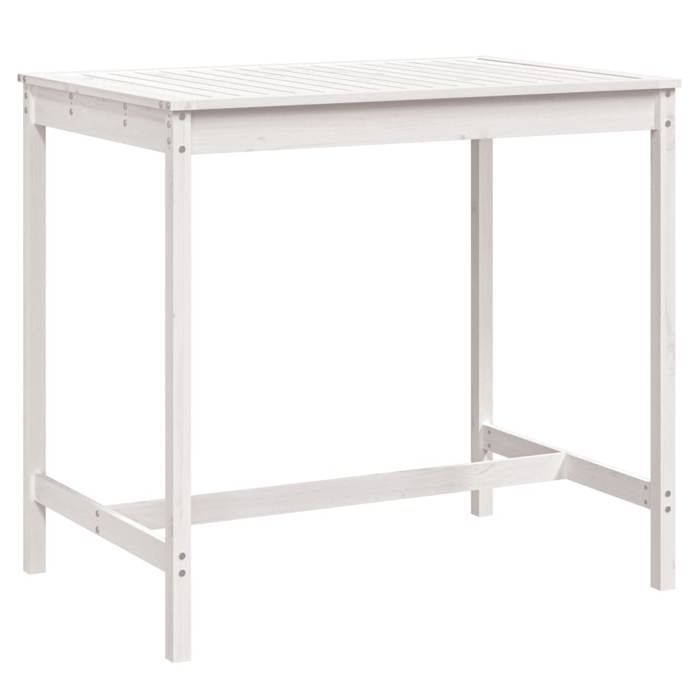 VidaXL Table de jardin blanc 121x82,5x110 cm bois massif de pin 824089