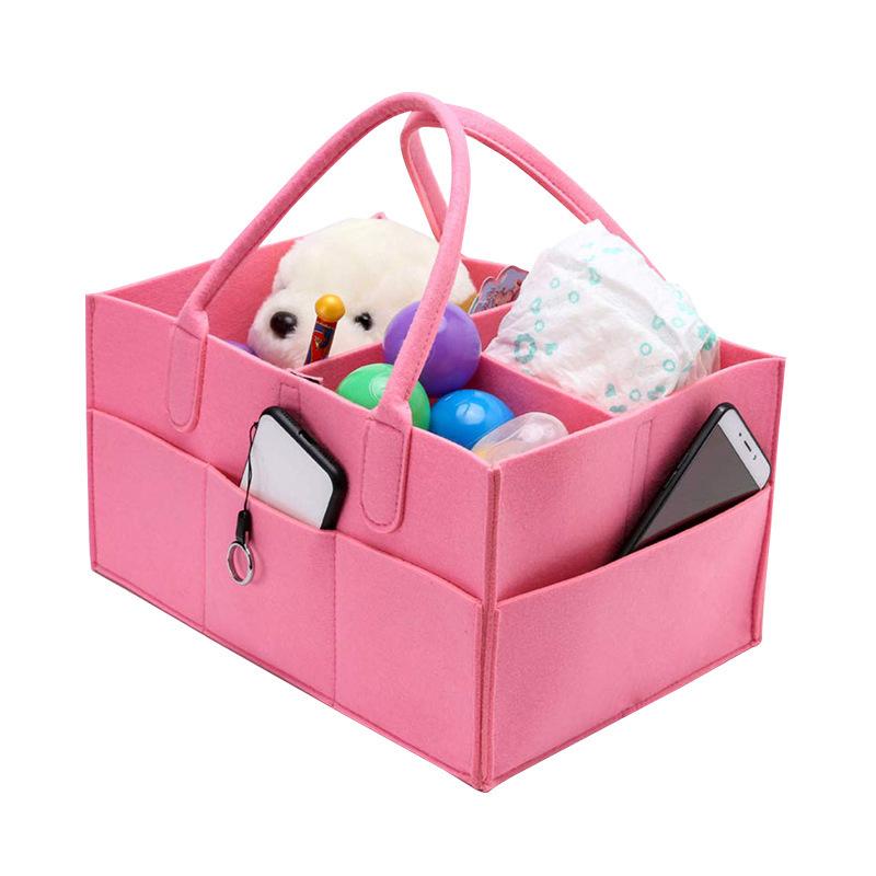 Handheld Felt Diaper Bag: Travel Baby Nappy Organizer & Mommy Bag