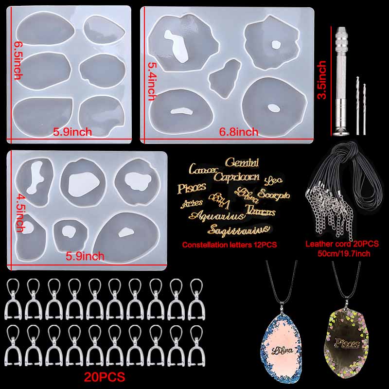 Transparent Epoxy Resin Molds Set Silicone Molds For Epoxy Resin Kit Silicone Moule For Jewelry Making DIY Craft Art Supplies