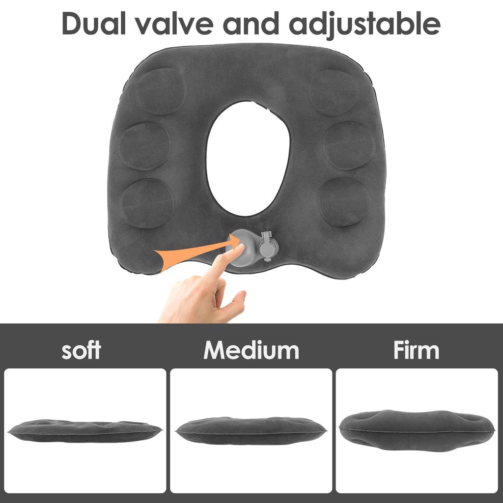 Aufblasbare Donut-Kissen PVC-Stütz-Sitzpolster Tragbare Steißbein-RückenSchmerz-Stuhl Aufblasbares Massage-Sitzkissen für Büro Auto