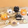 Wooden Fish Sound Percussion Instrument Ornament Lucky Wood Carving Ornament With Mallet Cat Shape Toy Random Blind Box