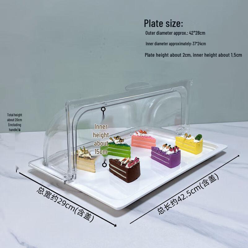 European Style Food Display Plate with Clear Flip Lid