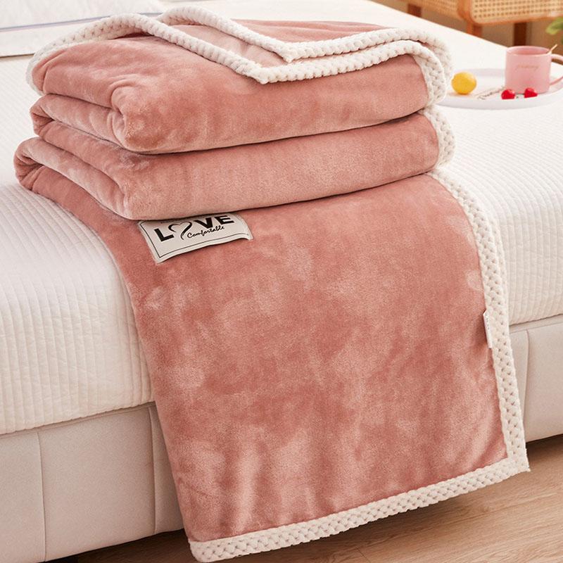 Solid Nordic Milk Velvet Blanket Warm Thick Gift Bedsheet for Friends Multi Functional Skin-Friendly Plush Blanket for Office