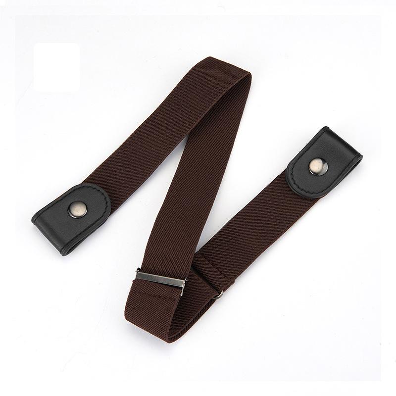 1PC Buckle-free Elastic Invisible Belt Casual Elastic Non Perforated Waistband