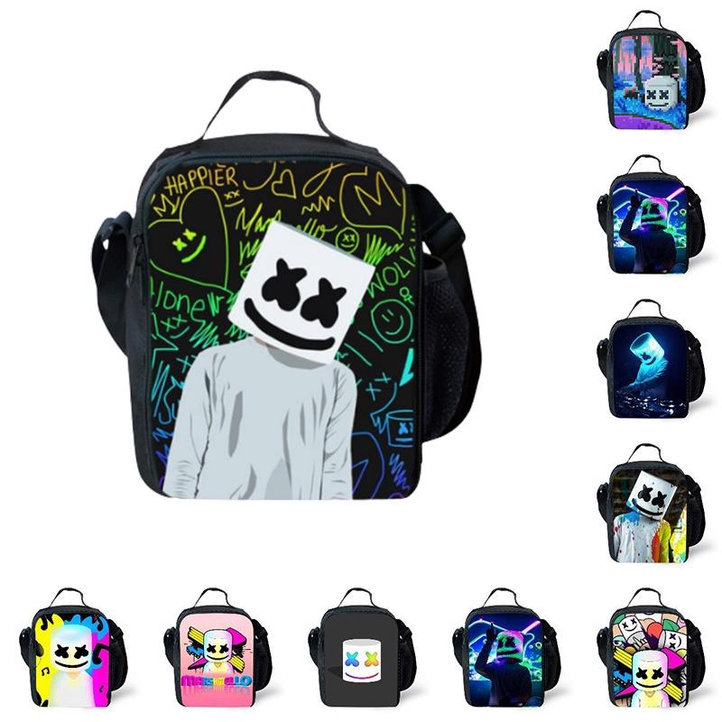 Marshmallow DJ Lunchtasche - Große Kapazität Thermoisolierte Kühltasche für Schüler und Picknicks