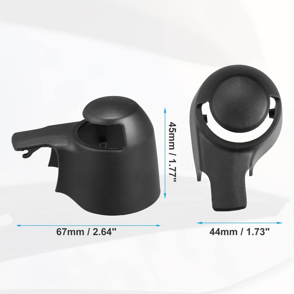 ACROPIX Rear Wiper Arm Nut Cover Cap for V W Compatible with Scirocco, Black, 1 Pack