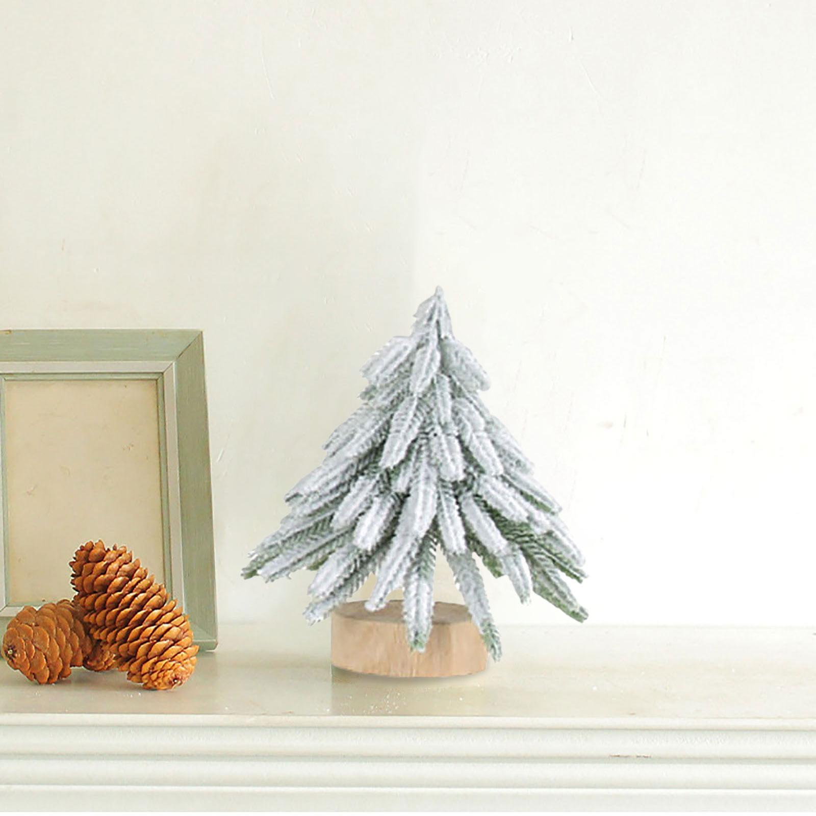 Small Christmas Tree Decorations Mini Christmas Tree Mini Tree Bottle Brush Trees With Wooden Base Tabletop Tree Birthday Party One Size