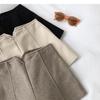 Women's High-Waisted Woolen A-Line Shorts: Minimalist, Slimming, and Casual for Autumn/Winter.