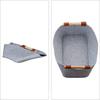 Felt Books Organizer Home Organization Large Capacity Kids Toys Clothes Box Foldable Firewood Storage Baskets with Wood Handles