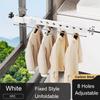 Adjustable Window Frame Drying Rack Wall Mounted Clothes Hanger For Outdoor Bathroom SpaceSaving Aluminum Clothes Organization